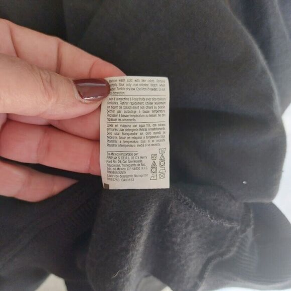 Champion Men's Spellout Size 2XL Powerblend Sweatshirt Black White Pixel Retro - Picture 6 of 7